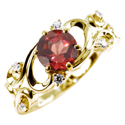 レディース リング アラベスク 大粒 指輪 6mm アンティーク 選べる 金種 ルース SV925 K10 K18 Pt900 大ぶり 華やか エレガント 記念日 大人のギフト (品番 mr-0480)