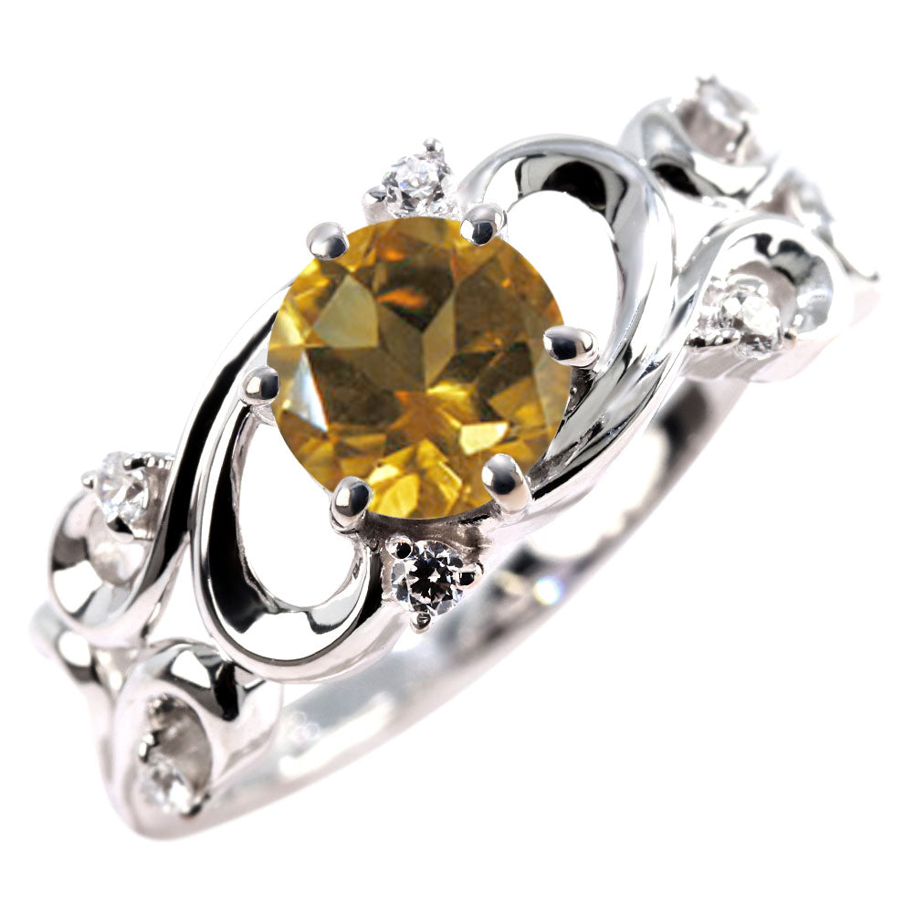 レディース リング アラベスク 大粒 指輪 6mm アンティーク 選べる 金種 ルース SV925 K10 K18 Pt900 大ぶり 華やか エレガント 記念日 大人のギフト (品番 mr-0480)