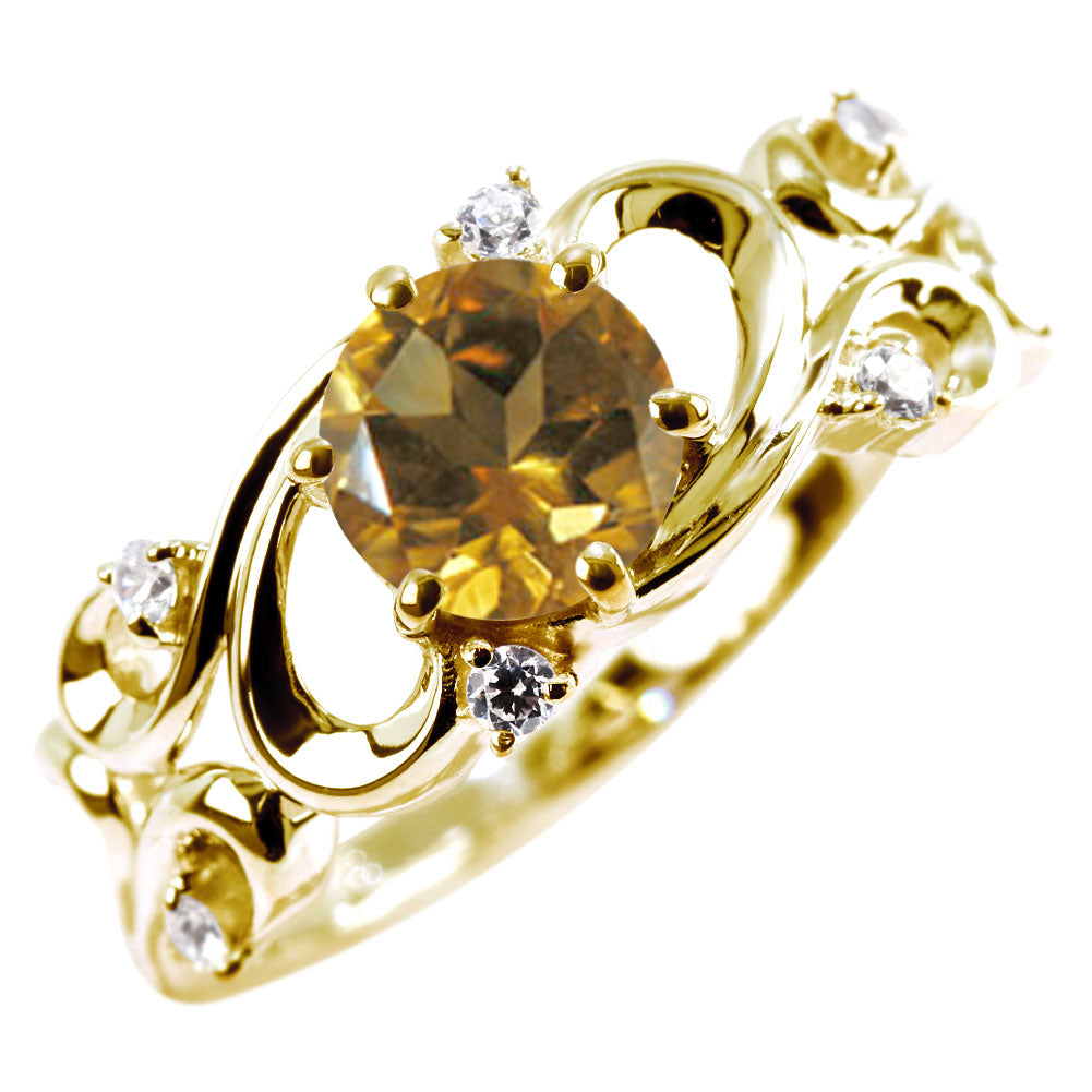 レディース リング アラベスク 大粒 指輪 6mm アンティーク 選べる 金種 ルース SV925 K10 K18 Pt900 大ぶり 華やか エレガント 記念日 大人のギフト (品番 mr-0480)