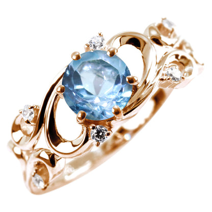 レディース リング アラベスク 大粒 指輪 6mm アンティーク 選べる 金種 ルース SV925 K10 K18 Pt900 大ぶり 華やか エレガント 記念日 大人のギフト (品番 mr-0480)