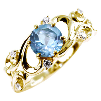 レディース リング アラベスク 大粒 指輪 6mm アンティーク 選べる 金種 ルース SV925 K10 K18 Pt900 大ぶり 華やか エレガント 記念日 大人のギフト (品番 mr-0480)