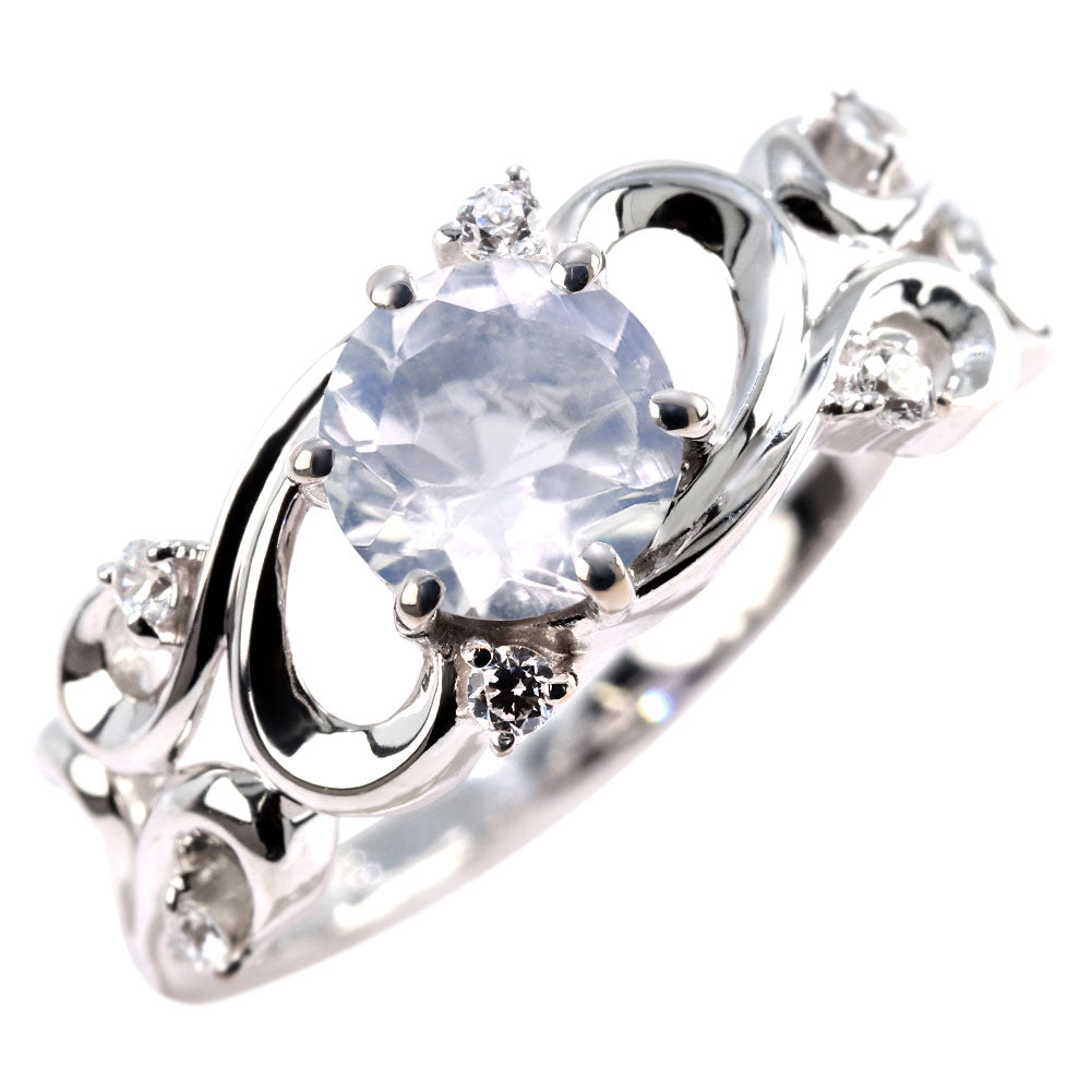 レディース リング アラベスク 大粒 指輪 6mm アンティーク 選べる 金種 ルース SV925 K10 K18 Pt900 大ぶり 華やか エレガント 記念日 大人のギフト (品番 mr-0480)