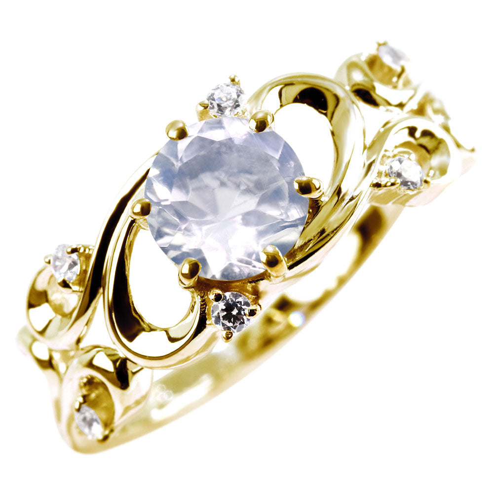 レディース リング アラベスク 大粒 指輪 6mm アンティーク 選べる 金種 ルース SV925 K10 K18 Pt900 大ぶり 華やか エレガント 記念日 大人のギフト (品番 mr-0480)