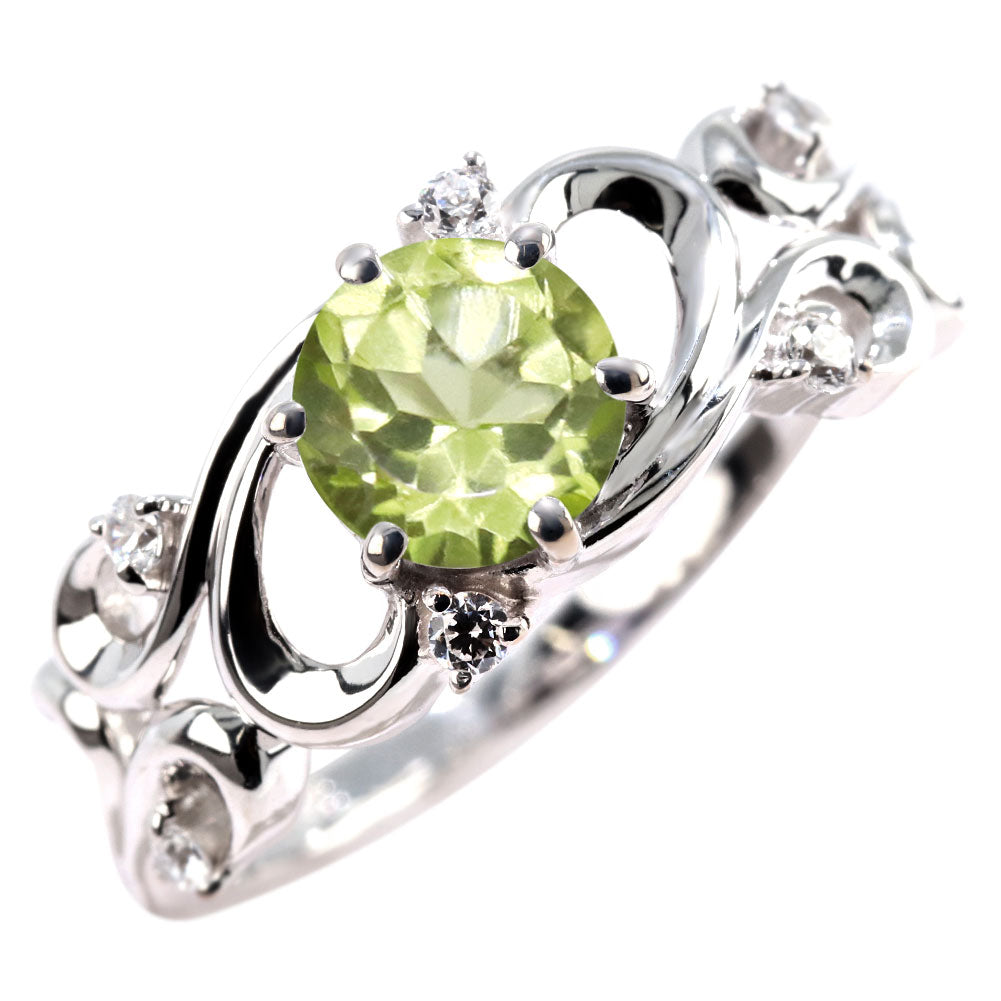 レディース リング アラベスク 大粒 指輪 6mm アンティーク 選べる 金種 ルース SV925 K10 K18 Pt900 大ぶり 華やか エレガント 記念日 大人のギフト (品番 mr-0480)