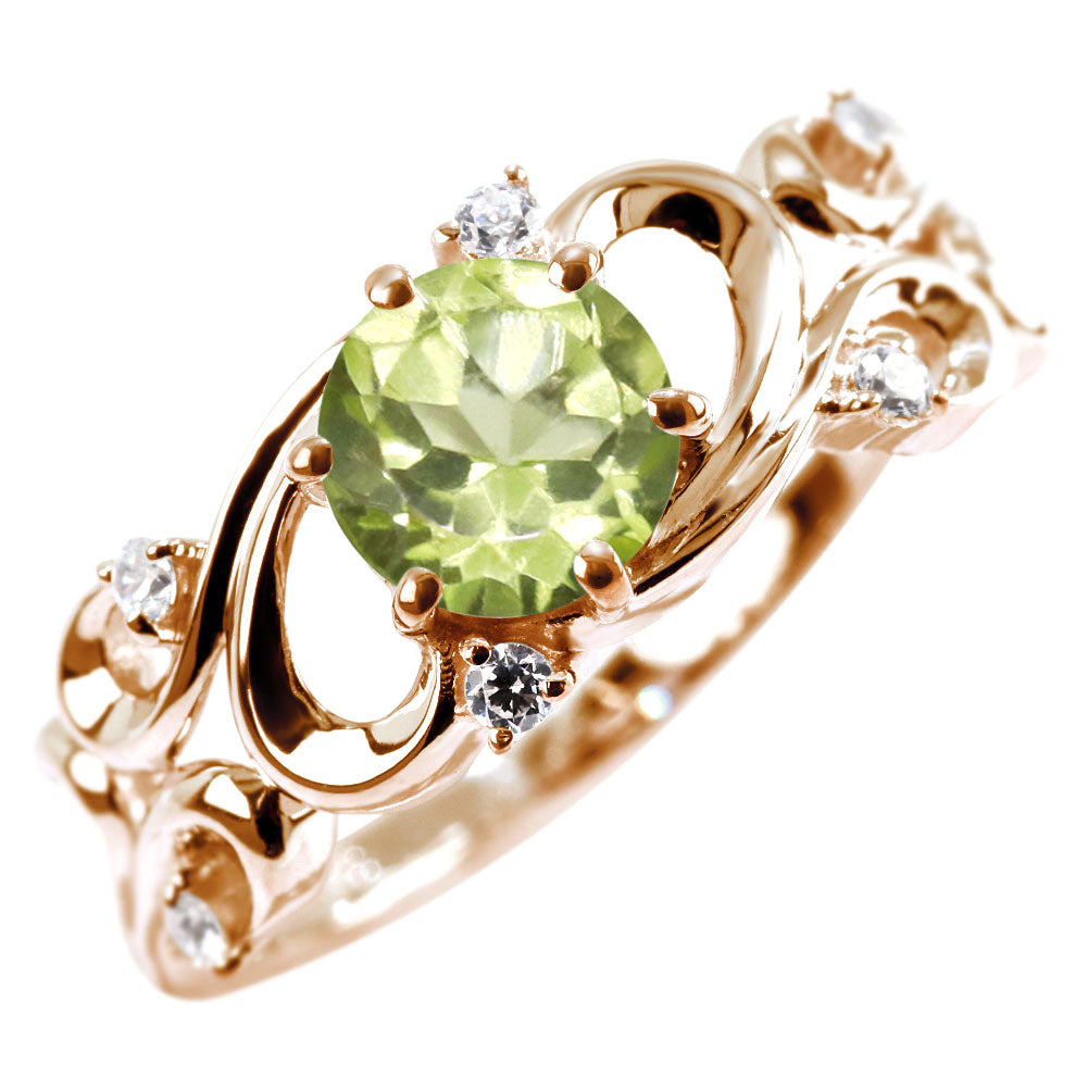 レディース リング アラベスク 大粒 指輪 6mm アンティーク 選べる 金種 ルース SV925 K10 K18 Pt900 大ぶり 華やか エレガント 記念日 大人のギフト (品番 mr-0480)