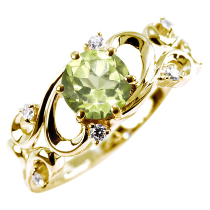 レディース リング アラベスク 大粒 指輪 6mm アンティーク 選べる 金種 ルース SV925 K10 K18 Pt900 大ぶり 華やか エレガント 記念日 大人のギフト (品番 mr-0480)