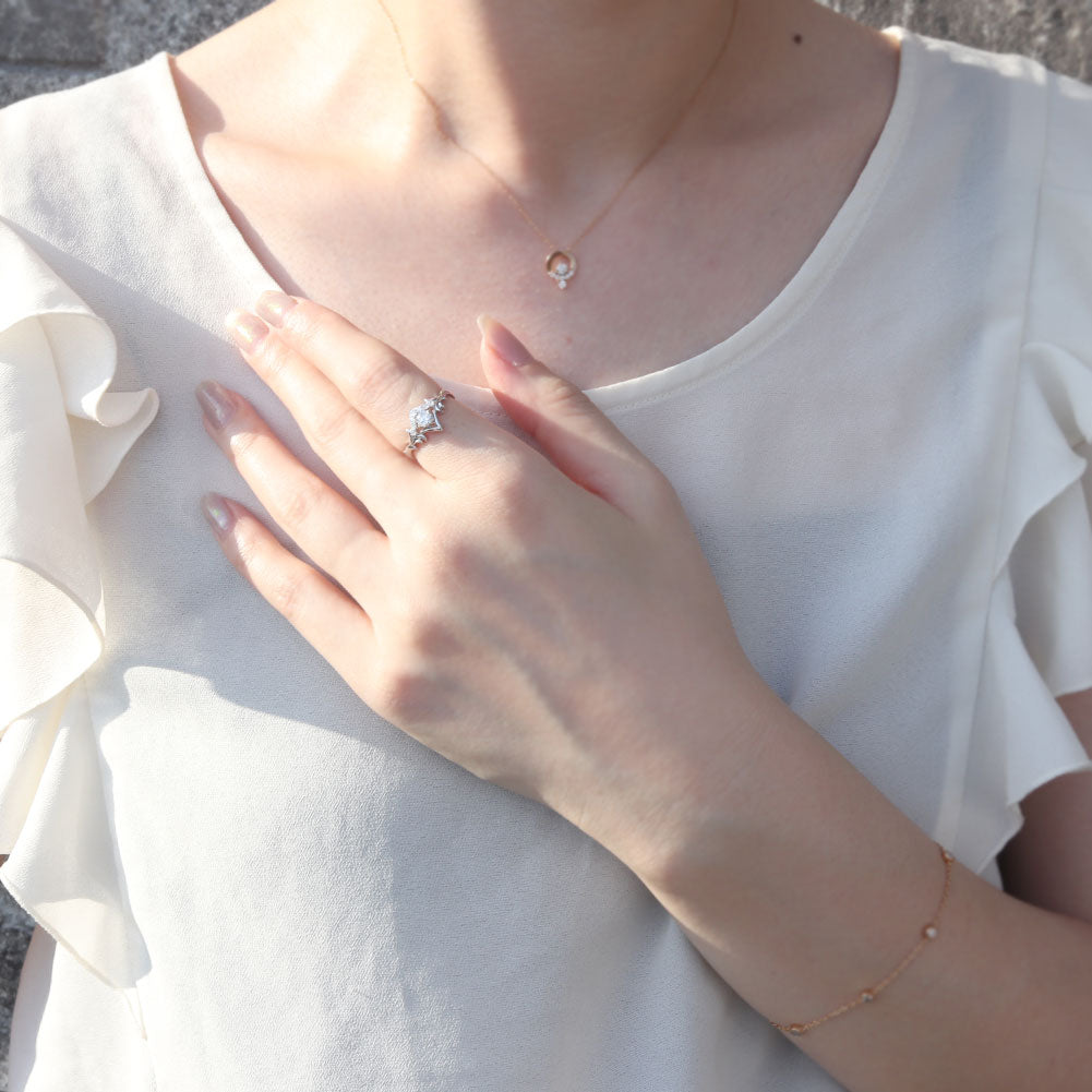 18金 ダイヤモンド 婚約指輪 0.25ct 鑑定書付き 指輪 ティアラ 王冠 プラチナ 結婚 リーフ ご褒美 記念日 エレガント プレゼント ギフト (品番 mr-0481-4-cgl-2)