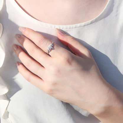 18金 ダイヤモンド 婚約指輪 0.25ct 鑑定書付き 指輪 ティアラ 王冠 プラチナ 結婚 リーフ ご褒美 記念日 エレガント プレゼント ギフト (品番 mr-0481-4-cgl-2)