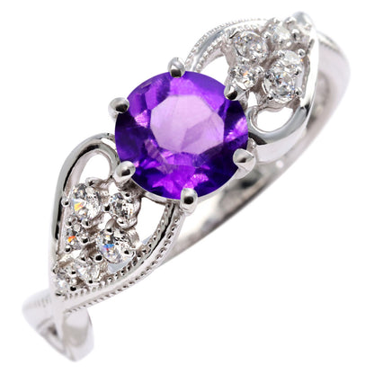 大粒 リング 6mm レディース 指輪 選べるルース 天然石 ハート ジュエリー S字デザイン 彼女 人気 おすすめ バースデー ご褒美 クリスマス プレゼント(品番 mr-0482)