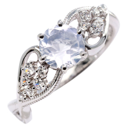 大粒 リング 6mm レディース 指輪 選べるルース 天然石 ハート ジュエリー S字デザイン 彼女 人気 おすすめ バースデー ご褒美 クリスマス プレゼント(品番 mr-0482)