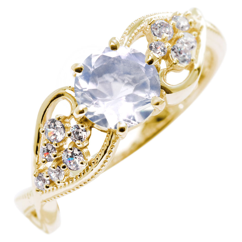 大粒 リング 6mm レディース 指輪 選べるルース 天然石 ハート ジュエリー S字デザイン 彼女 人気 おすすめ バースデー ご褒美 クリスマス プレゼント(品番 mr-0482)