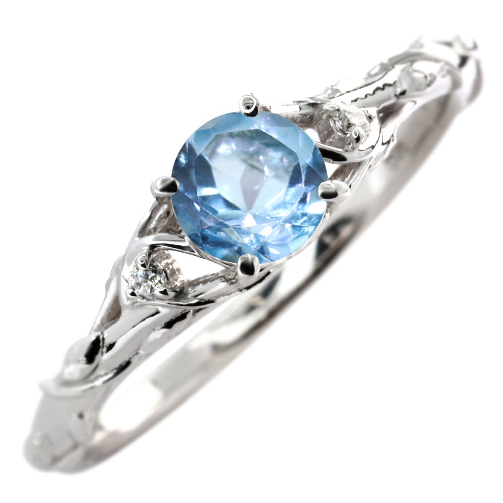 レディース リング 指輪 誕生石 ボタニカル 天然石 選べる誕生石 蔦モチーフ K10 K18 PT900 SV925 上品 可愛い ナチュラル 普段使い ギフト 日本製 (品番 mr-0485)