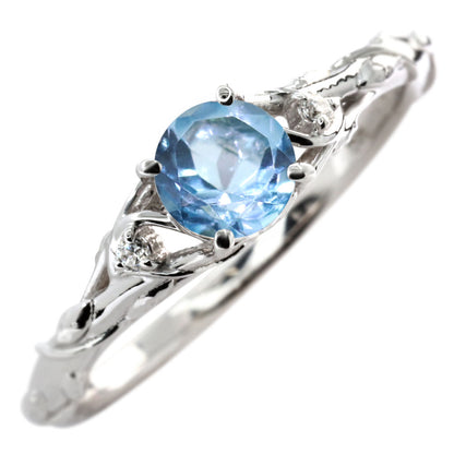 レディース リング 指輪 誕生石 ボタニカル 天然石 選べる誕生石 蔦モチーフ K10 K18 PT900 SV925 上品 可愛い ナチュラル 普段使い ギフト 日本製 (品番 mr-0485)