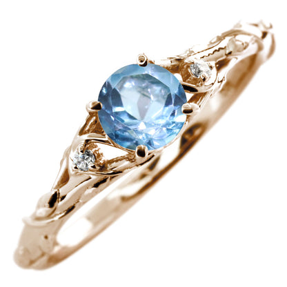 レディース リング 指輪 誕生石 ボタニカル 天然石 選べる誕生石 蔦モチーフ K10 K18 PT900 SV925 上品 可愛い ナチュラル 普段使い ギフト 日本製 (品番 mr-0485)