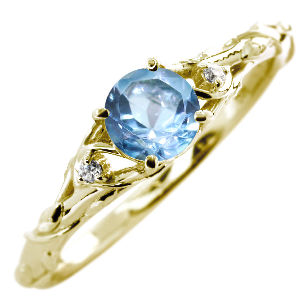 レディース リング 指輪 誕生石 ボタニカル 天然石 選べる誕生石 蔦モチーフ K10 K18 PT900 SV925 上品 可愛い ナチュラル 普段使い ギフト 日本製 (品番 mr-0485)