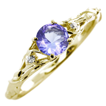 レディース リング 指輪 誕生石 ボタニカル 天然石 選べる誕生石 蔦モチーフ K10 K18 PT900 SV925 上品 可愛い ナチュラル 普段使い ギフト 日本製 (品番 mr-0485)