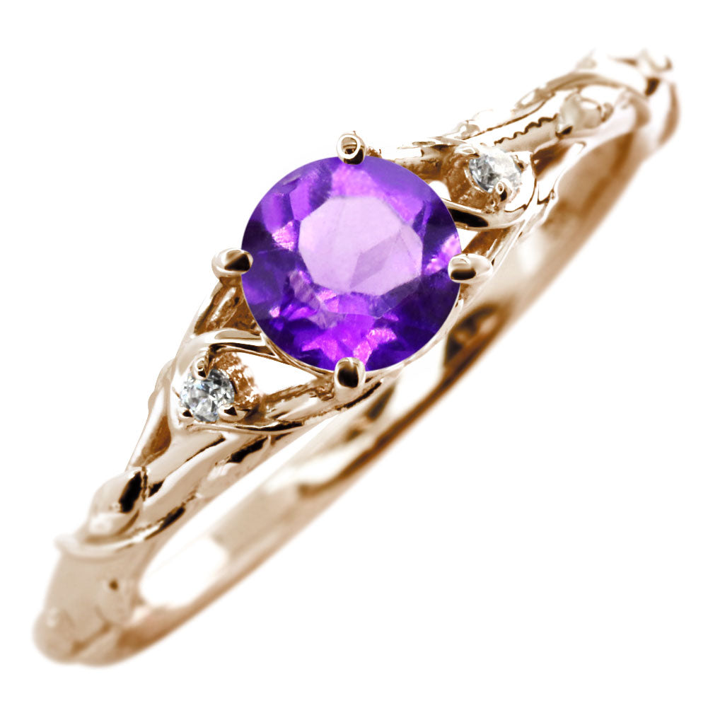 レディース リング 指輪 誕生石 ボタニカル 天然石 選べる誕生石 蔦モチーフ K10 K18 PT900 SV925 上品 可愛い ナチュラル 普段使い ギフト 日本製 (品番 mr-0485)