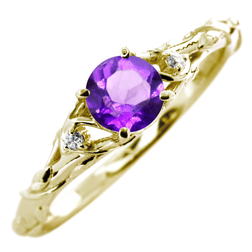 レディース リング 指輪 誕生石 ボタニカル 天然石 選べる誕生石 蔦モチーフ K10 K18 PT900 SV925 上品 可愛い ナチュラル 普段使い ギフト 日本製 (品番 mr-0485)