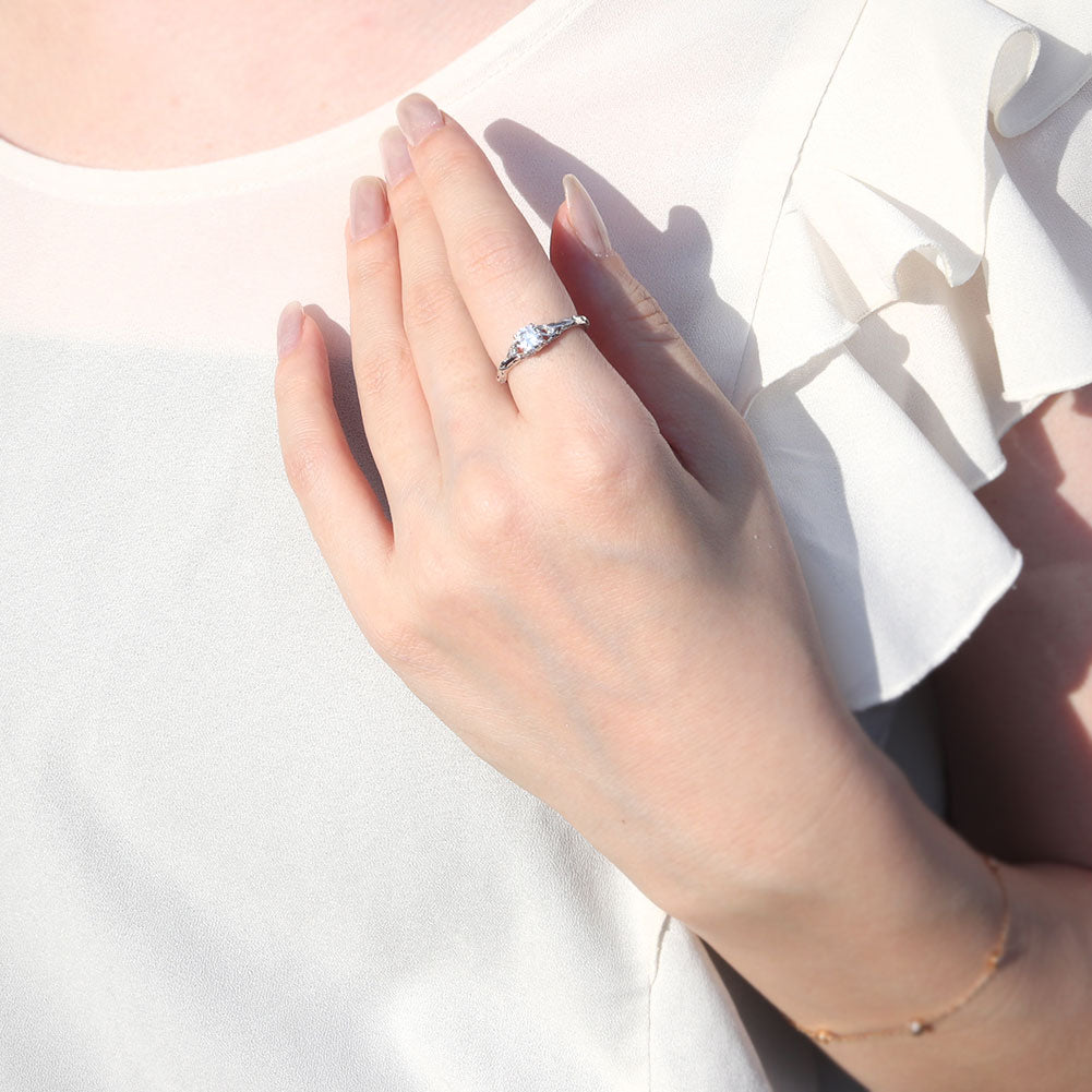 レディース リング 指輪 誕生石 ボタニカル 天然石 選べる誕生石 蔦モチーフ K10 K18 PT900 SV925 上品 可愛い ナチュラル 普段使い ギフト 日本製 (品番 mr-0485)
