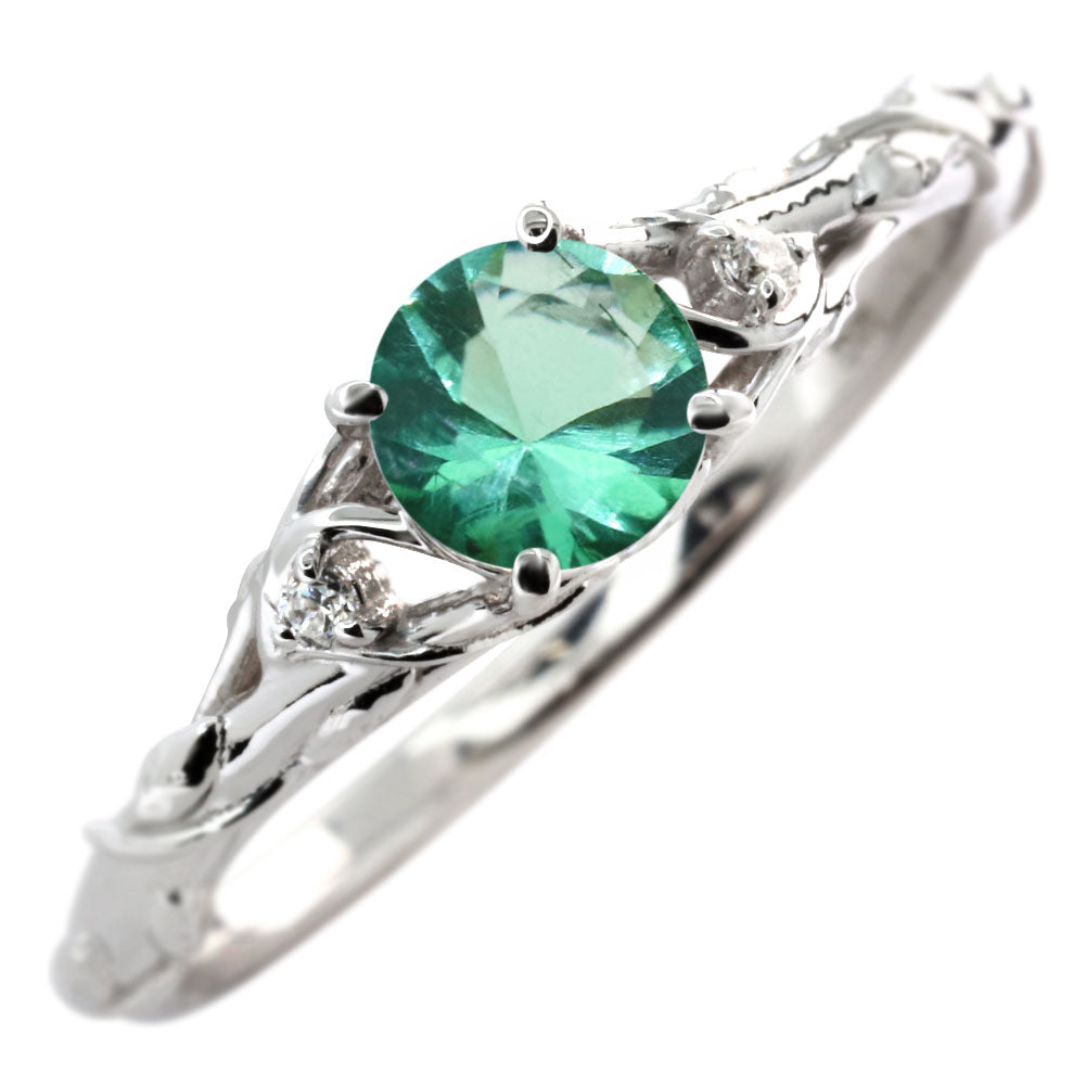 レディース リング 指輪 誕生石 ボタニカル 天然石 選べる誕生石 蔦モチーフ K10 K18 PT900 SV925 上品 可愛い ナチュラル 普段使い ギフト 日本製 (品番 mr-0485)