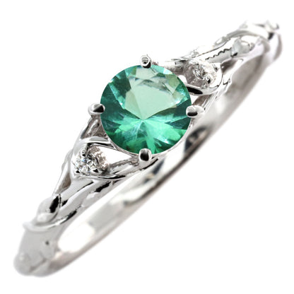 レディース リング 指輪 誕生石 ボタニカル 天然石 選べる誕生石 蔦モチーフ K10 K18 PT900 SV925 上品 可愛い ナチュラル 普段使い ギフト 日本製 (品番 mr-0485)