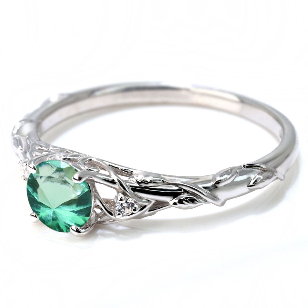 レディース リング 指輪 誕生石 ボタニカル 天然石 選べる誕生石 蔦モチーフ K10 K18 PT900 SV925 上品 可愛い ナチュラル 普段使い ギフト 日本製 (品番 mr-0485)
