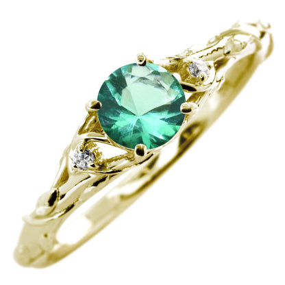 レディース リング 指輪 誕生石 ボタニカル 天然石 選べる誕生石 蔦モチーフ K10 K18 PT900 SV925 上品 可愛い ナチュラル 普段使い ギフト 日本製 (品番 mr-0485)