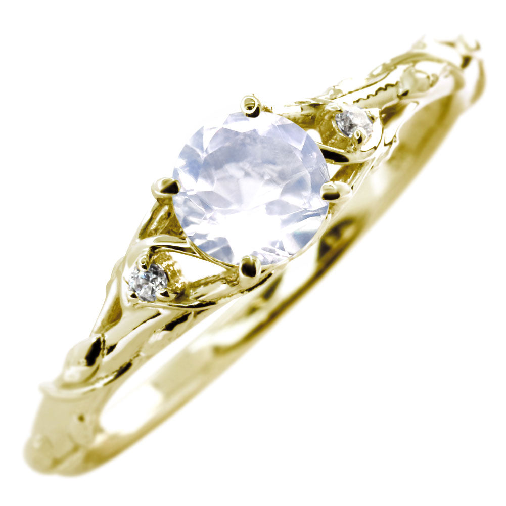 レディース リング 指輪 誕生石 ボタニカル 天然石 選べる誕生石 蔦モチーフ K10 K18 PT900 SV925 上品 可愛い ナチュラル 普段使い ギフト 日本製 (品番 mr-0485)