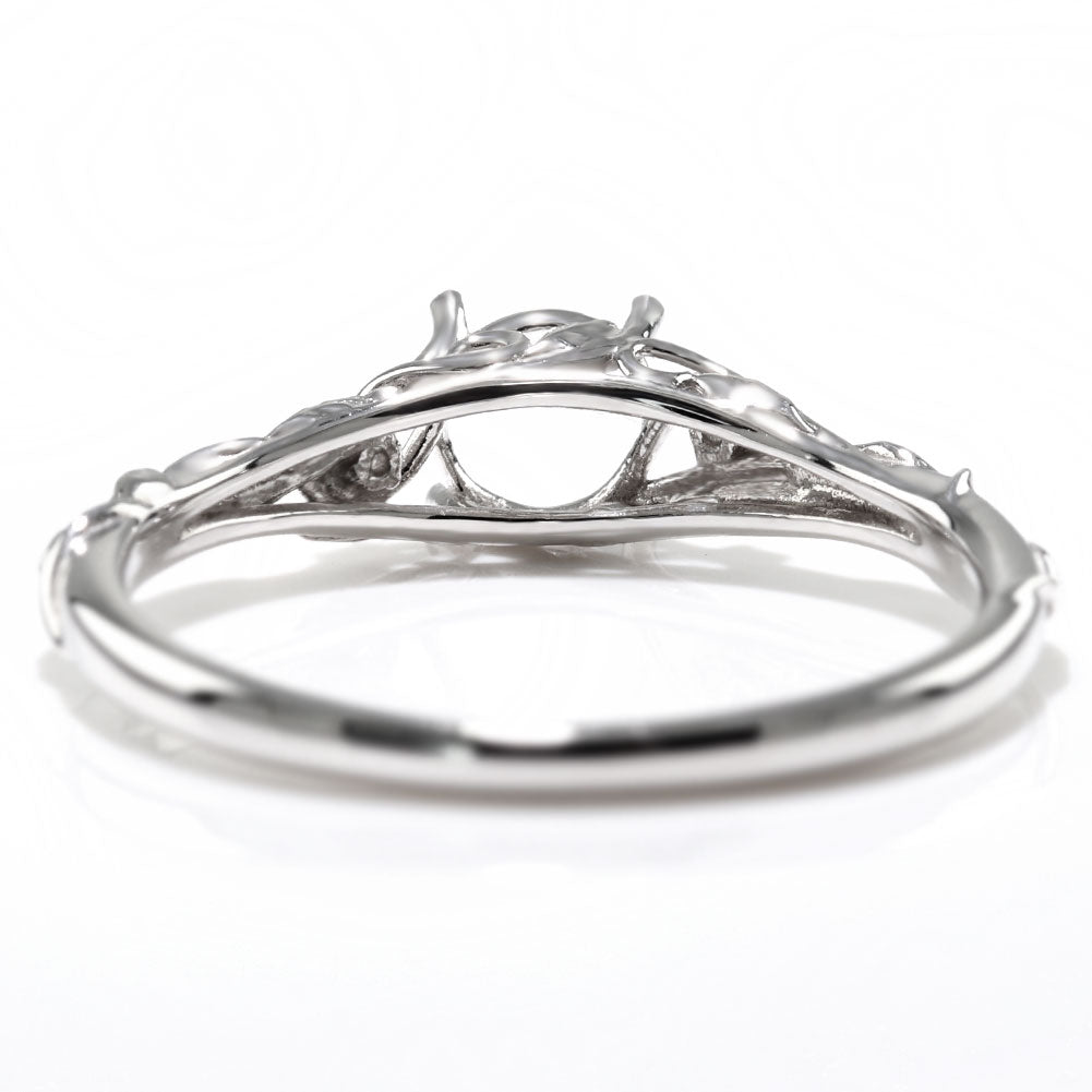 プラチナ レディース 指輪 簡単 リメイク 空枠 5mm ボタニカル リング 蔦モチーフ sv925 k10 k18 pt900  思い出 形見 誕生日 記念日 ジュエリー (品番 mr-0485-kw)