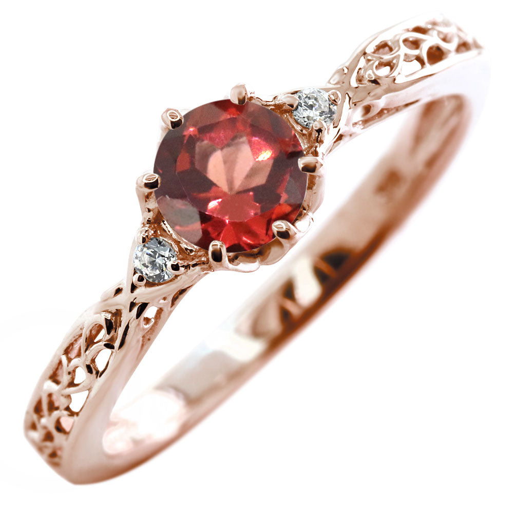 選べる誕生石 レディース リング K10 指輪 5mm 唐草 可愛い 透かし人気 つぼみ フラワー 花 エレガント K18 Pt900 SV925 フェミニン 妻 彼女 記念日 (品番 mr-0486)