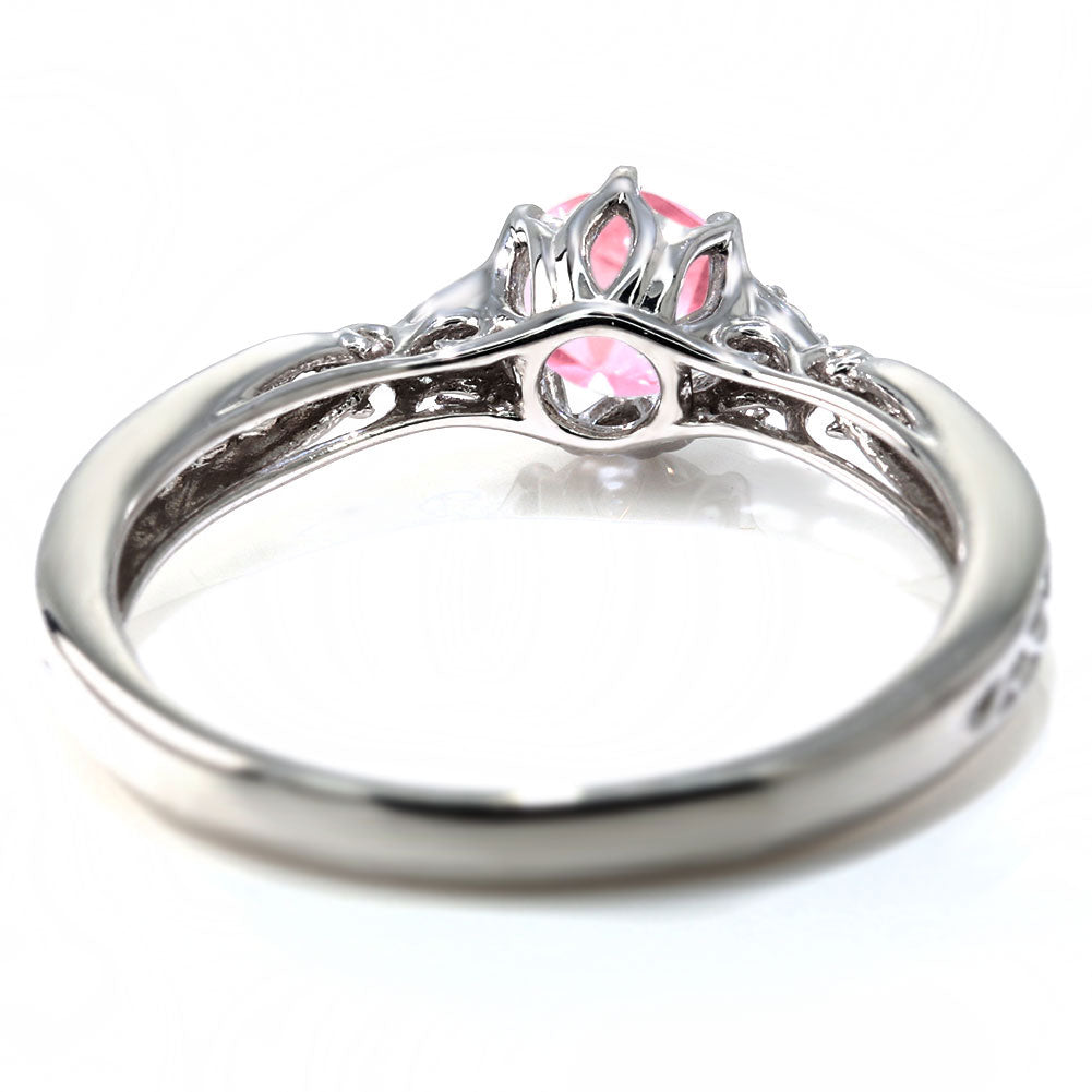 選べる誕生石 レディース リング K10 指輪 5mm 唐草 可愛い 透かし人気 つぼみ フラワー 花 エレガント K18 Pt900 SV925 フェミニン 妻 彼女 記念日 (品番 mr-0486)