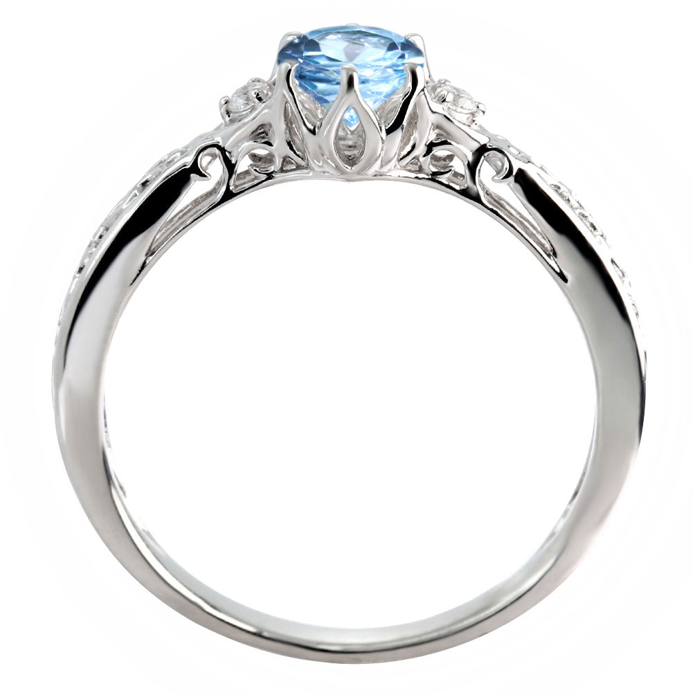 選べる誕生石 レディース リング K10 指輪 5mm 唐草 可愛い 透かし人気 つぼみ フラワー 花 エレガント K18 Pt900 SV925 フェミニン 妻 彼女 記念日 (品番 mr-0486)