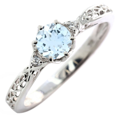 選べる誕生石 レディース リング K10 指輪 5mm 唐草 可愛い 透かし人気 つぼみ フラワー 花 エレガント K18 Pt900 SV925 フェミニン 妻 彼女 記念日 (品番 mr-0486)