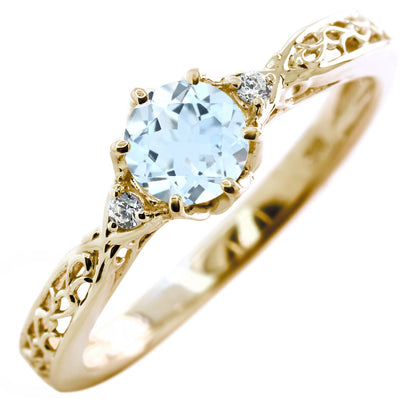 選べる誕生石 レディース リング K10 指輪 5mm 唐草 可愛い 透かし人気 つぼみ フラワー 花 エレガント K18 Pt900 SV925 フェミニン 妻 彼女 記念日 (品番 mr-0486)