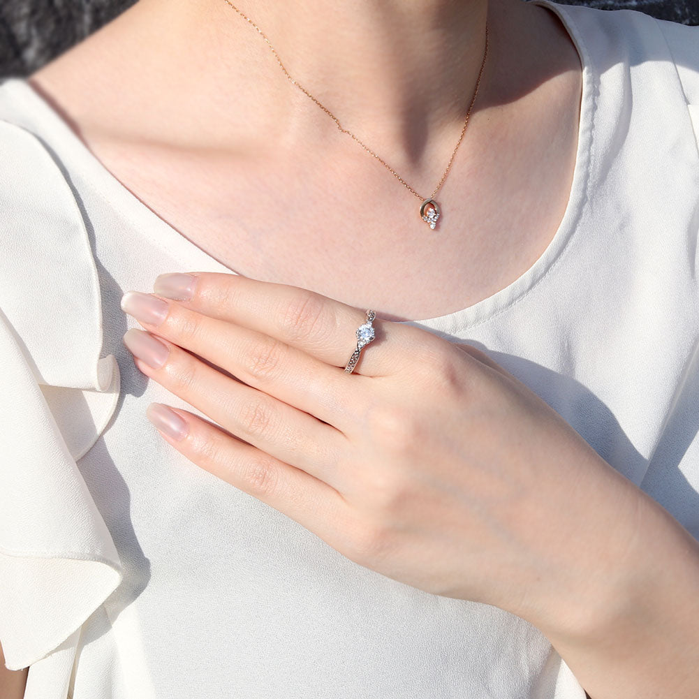 選べる誕生石 レディース リング K10 指輪 5mm 唐草 可愛い 透かし人気 つぼみ フラワー 花 エレガント K18 Pt900 SV925 フェミニン 妻 彼女 記念日 (品番 mr-0486)