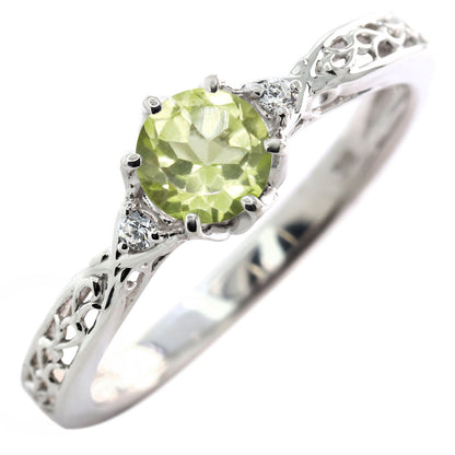 選べる誕生石 レディース リング K10 指輪 5mm 唐草 可愛い 透かし人気 つぼみ フラワー 花 エレガント K18 Pt900 SV925 フェミニン 妻 彼女 記念日 (品番 mr-0486)