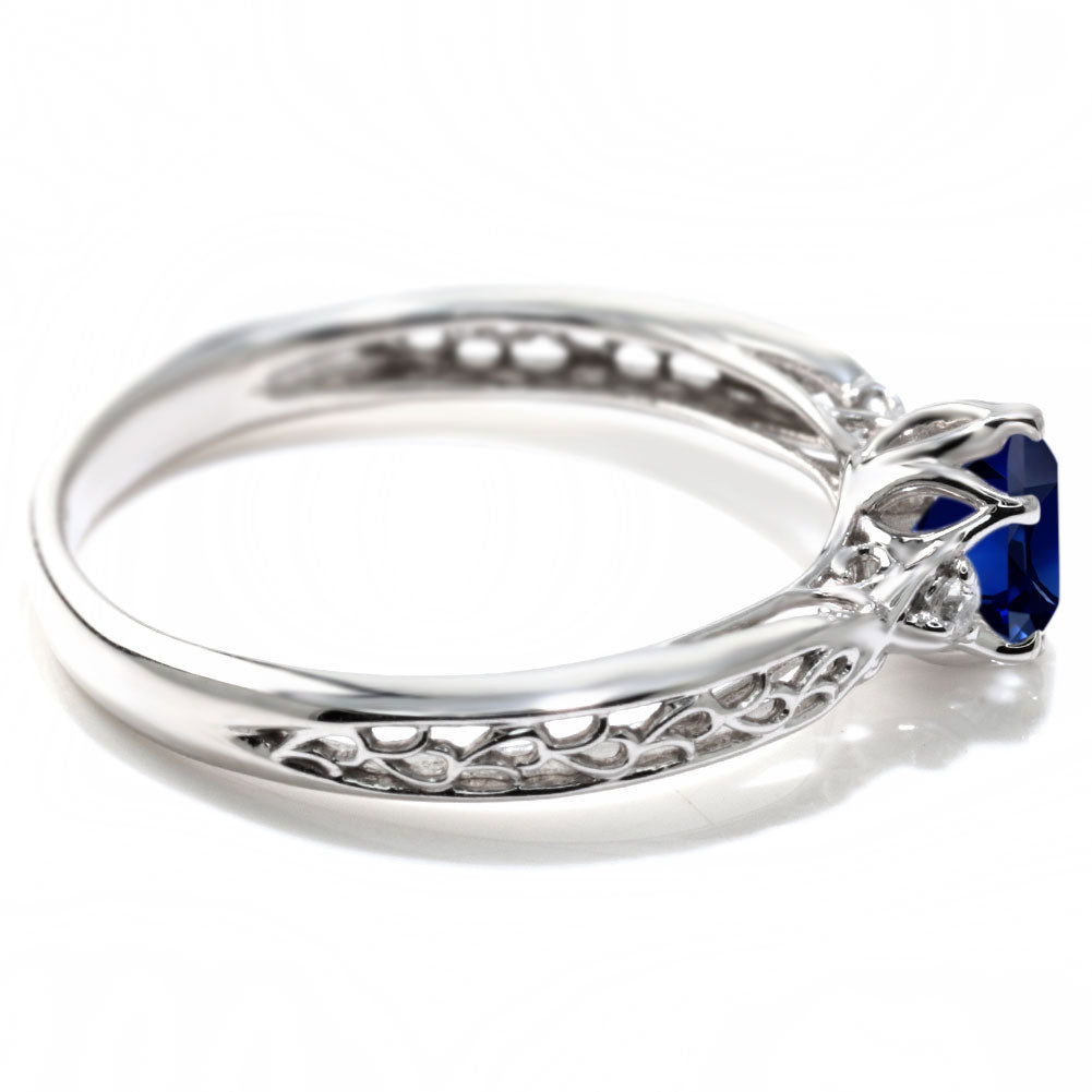 選べる誕生石 レディース リング K10 指輪 5mm 唐草 可愛い 透かし人気 つぼみ フラワー 花 エレガント K18 Pt900 SV925 フェミニン 妻 彼女 記念日 (品番 mr-0486)