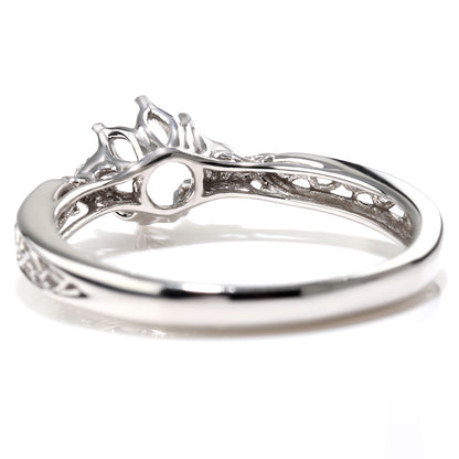 空枠 指輪 5mm 簡単 セミオーダー 枠 アラベスク リング sv925 k10 k18 pt900 フラワー 華やか アンティーク 誕生日 記念日 クリスマス プレゼント (品番 mr-0486-kw)