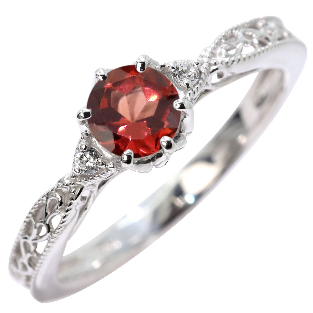 誕生石 指輪 レディース アラベスク リング 選べる 天然石 K18 K10 SV925 透かし ミル打ち エレガント アンティーク 誕生日 成人祝い プレゼント (品番 mr-0487)