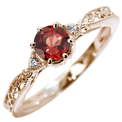 誕生石 指輪 レディース アラベスク リング 選べる 天然石 K18 K10 SV925 透かし ミル打ち エレガント アンティーク 誕生日 成人祝い プレゼント (品番 mr-0487)