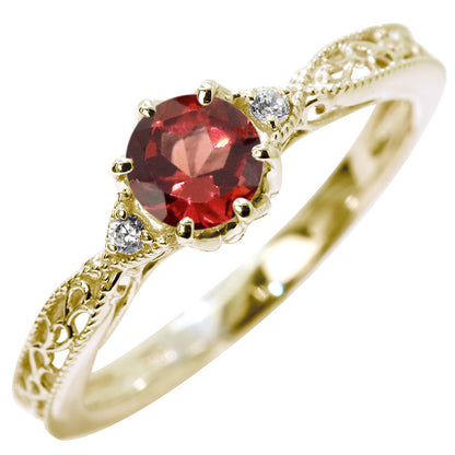 誕生石 指輪 レディース アラベスク リング 選べる 天然石 K18 K10 SV925 透かし ミル打ち エレガント アンティーク 誕生日 成人祝い プレゼント (品番 mr-0487)