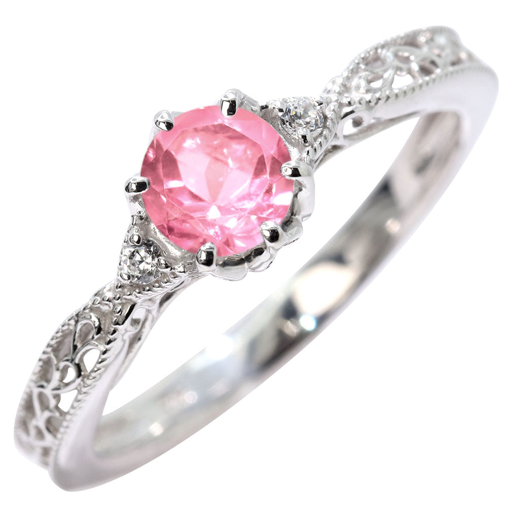 誕生石 指輪 レディース アラベスク リング 選べる 天然石 K18 K10 SV925 透かし ミル打ち エレガント アンティーク 誕生日 成人祝い プレゼント (品番 mr-0487)