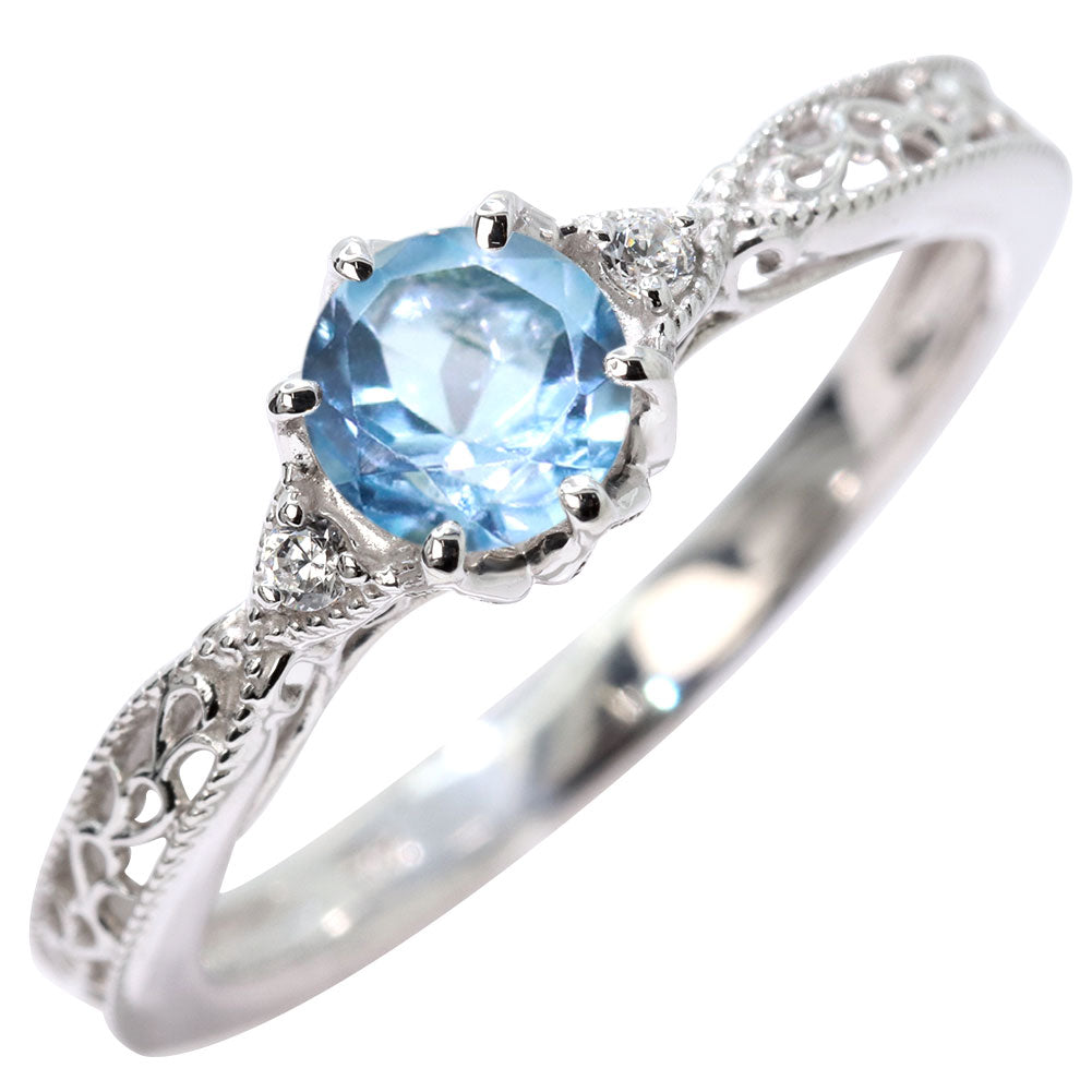 誕生石 指輪 レディース アラベスク リング 選べる 天然石 K18 K10 SV925 透かし ミル打ち エレガント アンティーク 誕生日 成人祝い プレゼント (品番 mr-0487)