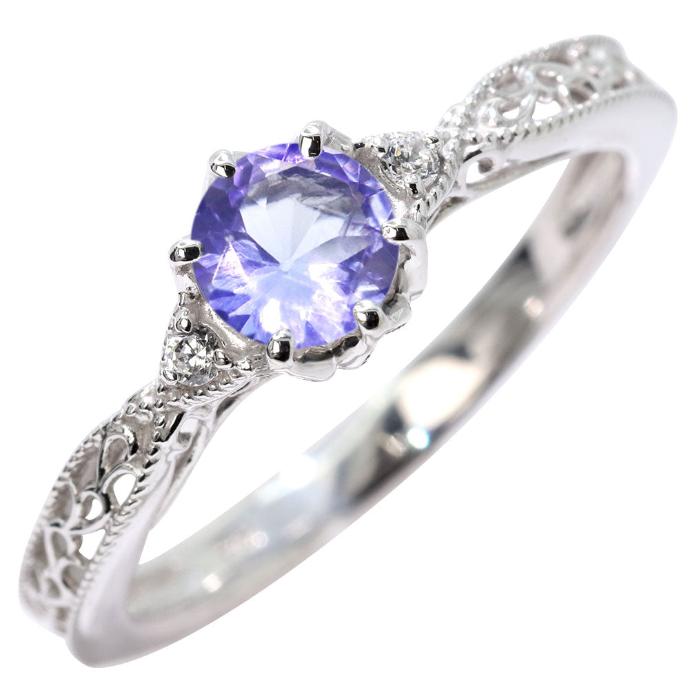 誕生石 指輪 レディース アラベスク リング 選べる 天然石 K18 K10 SV925 透かし ミル打ち エレガント アンティーク 誕生日 成人祝い プレゼント (品番 mr-0487)