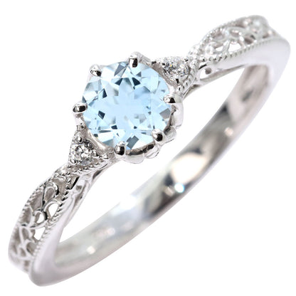 誕生石 指輪 レディース アラベスク リング 選べる 天然石 K18 K10 SV925 透かし ミル打ち エレガント アンティーク 誕生日 成人祝い プレゼント (品番 mr-0487)