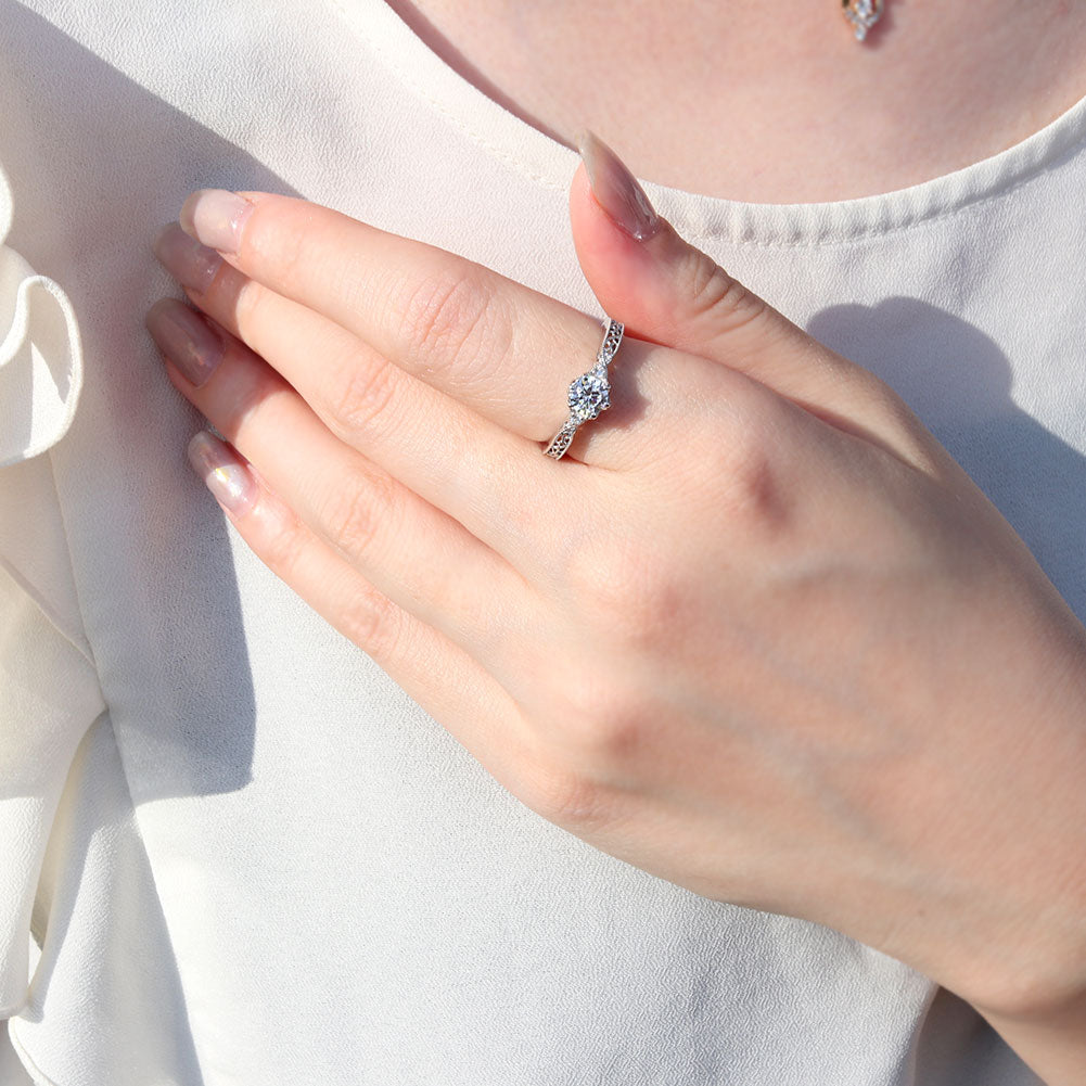 誕生石 指輪 レディース アラベスク リング 選べる 天然石 K18 K10 SV925 透かし ミル打ち エレガント アンティーク 誕生日 成人祝い プレゼント (品番 mr-0487)