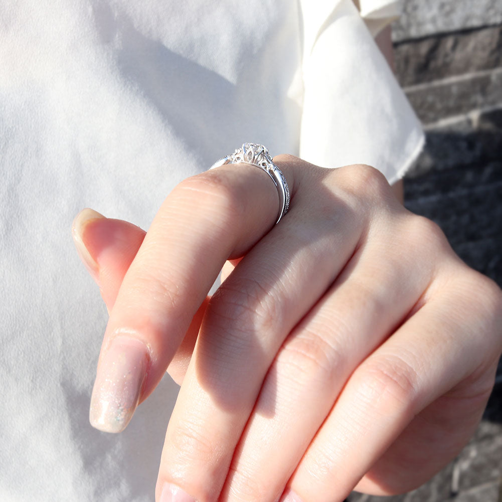 誕生石 指輪 レディース アラベスク リング 選べる 天然石 K18 K10 SV925 透かし ミル打ち エレガント アンティーク 誕生日 成人祝い プレゼント (品番 mr-0487)