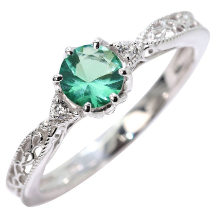 誕生石 指輪 レディース アラベスク リング 選べる 天然石 K18 K10 SV925 透かし ミル打ち エレガント アンティーク 誕生日 成人祝い プレゼント (品番 mr-0487)