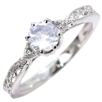 誕生石 指輪 レディース アラベスク リング 選べる 天然石 K18 K10 SV925 透かし ミル打ち エレガント アンティーク 誕生日 成人祝い プレゼント (品番 mr-0487)