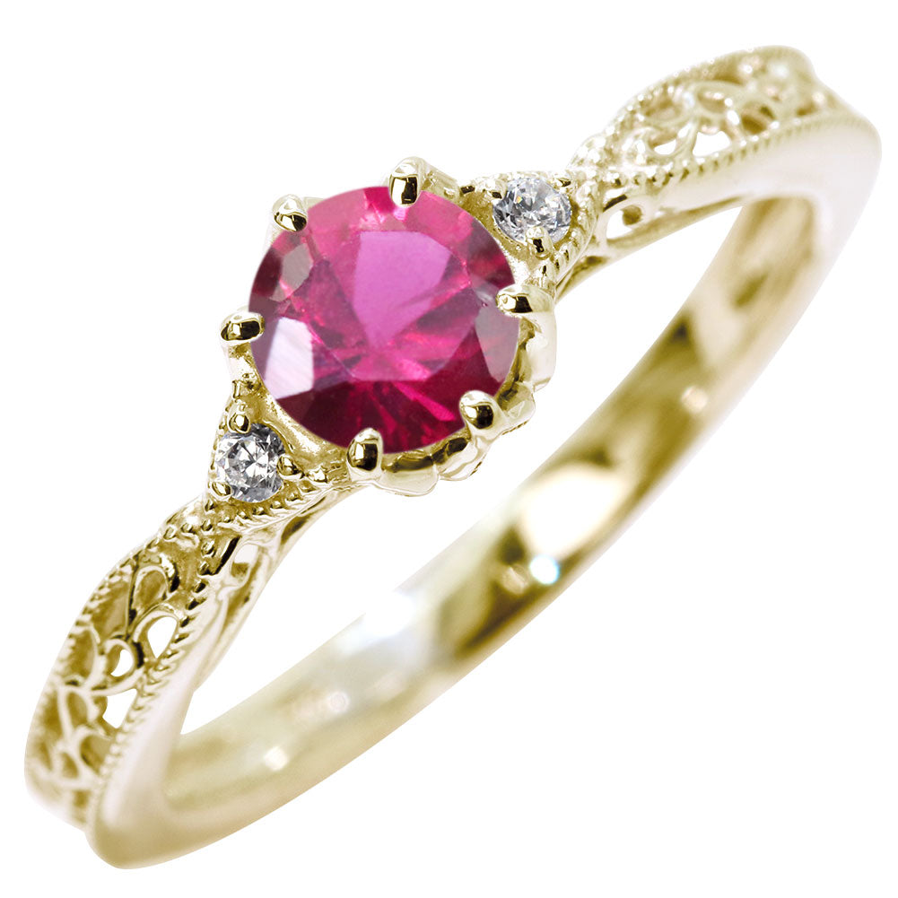 誕生石 指輪 レディース アラベスク リング 選べる 天然石 K18 K10 SV925 透かし ミル打ち エレガント アンティーク 誕生日 成人祝い プレゼント (品番 mr-0487)